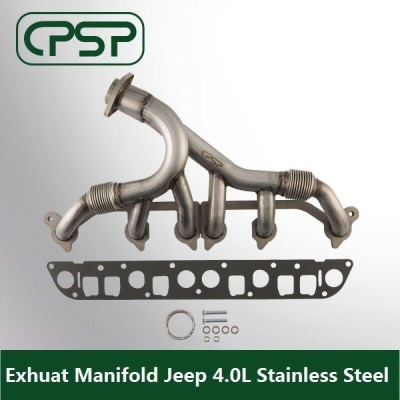 Stainless Steel Exhaust Manifold & Gasket Kit for Grand Cherokee Wrangler 4.0L. NEW