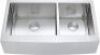 Zuhne Turin 33 in.&nbsp;60/40 Double Bowl Stainless Steel Farmhouse Kitchen Sink, 16-Gauge&nbsp;