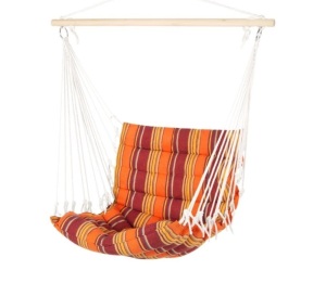 Padded Indoor/Outdoor Cotton Hammock Chair w/ 40in Spreader Bar,APPEARS NEW 