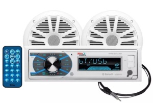 Boss Audio Systems Marine Receiver and 2 Speakers, Untested, E-Commerce Return, Retail 94.99