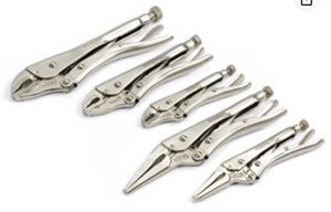 WORKPRO 5-Piece Locking Pliers Set, E-Commerce Return, Retail 24.99