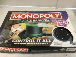 Monopoly Voice Banking Game, Powers Up, E-Commerce Return, Retail 24.95