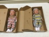 Ivita 16" Full Body Silicone Reborn Twin Baby Bot and Girl Dolls. Appear New