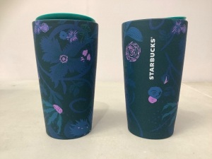 Set of 2 Starbucks Ceramic Coffee Tumblers, Appears New, Retail 19.95 ea