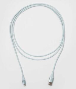 Case of (12) heyday 6' Lightning to USB-A Round Cable, Aqua