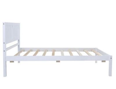 Wood Platform Bed with Headboard, Twin 