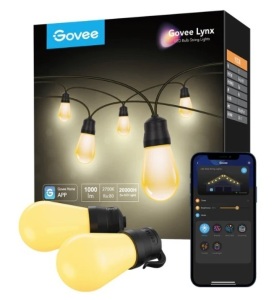 Govee Warm Yellow LED String Lights, Powers Up, Appears New, Retail 44.99