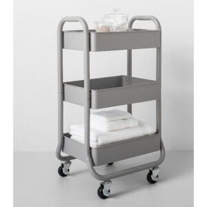 3 Tier Metal Utility Cart Gray