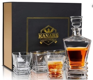 KANARS Whiskey Decanter Set, Appears New, Retail 79.99