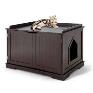 Cat Litter Box Cabinet Storage Bench