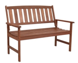 Sunnydaze Meranti Wood 2-Seat Bench, E-Commerce Return, Retail 179.00