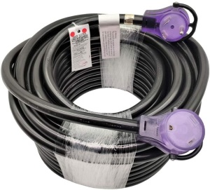 Parkworld RV 30A Extension Cord NEMA TT-30 with Handle, Camper 30amp TT-30P to TT-30R (100FT). NEW