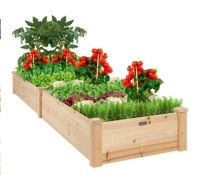 8x2ft Wooden Raised Garden Bed Planter for Garden, Lawn, Yard