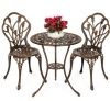 3-Piece Cast Aluminum Patio Bistro Furniture Set