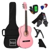 Beginner Acoustic Guitar Set, 38in, Pink