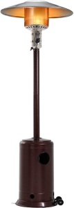 FDW Outdoor Patio Heater Tall Standing Hammered Finish Garden Outdoor Heater Propane Standing LP 47,000BTU CSA Certified Gas Steel w/Accessories, Bronze. Appears New