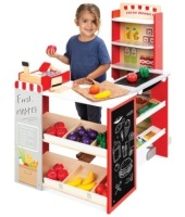 Kids Pretend Play Grocery Store Supermarket Toy Set w/ 40+ Accessories
