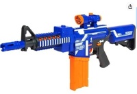 Best Choice Products Kids Motorized Foam Dart Blaster, Toy Combat Battle Set w/ Electric Motor, High-Capacity Drum, 20 Soft Darts, Long Distance Shooting - Multicolor