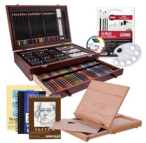 US Art Supply 163 Piece Art, Painting & Drawing Set w/ Drawing Easel, New, Retail 69.99