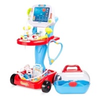 Play Doctor Kit for Kids, Boys & Girls with 17 Accessories, Mobile Cart, Appears New