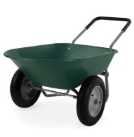 Dual-Wheel Wheelbarrow Garden Cart, Appears New