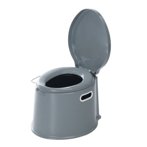 Portable Camping Toilet Composting Potty Bucket Toilet Seat for Kids Adults Campers - Grey 