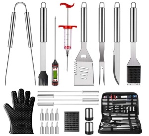 25PCS Stainless Steel Grilling Kit for Smoker, Appears New, Retail - $36.99