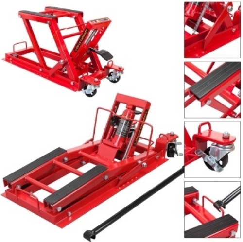 BIG RED T64017 Torin Hydraulic Powersports Lift Jack (Motorcycle, ATV, UTV, Snowmobile): 3/4 Ton (1,500 lb) Capacity, Red. Appears New