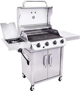 Char-Broil 463375919 Performance Stainless Steel 4-Burner Cabinet Style Liquid Propane Gas Grill. Appears New