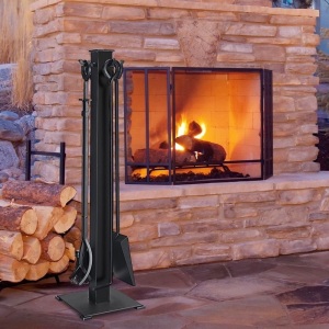 5 Pieces Fireplace Iron Fire Place Tool Set HW59377 