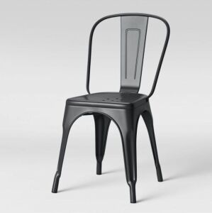 Carlisle High Back Dining Chair, Matte Black 