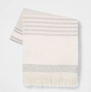 Case of (4) Woven Striped Throw Blankets