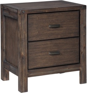 Signature Design by Ashley Dellbeck Two Drawer Night Stand, Dark Brown. Appears New