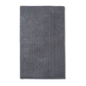 Case of (4) Low Chenille Memory Foam Bath Rug, Radiant Gray