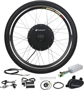 Electric Bicycle Wheel Kit 26" Front Wheel 48V 1000W E-Bike Conversion Kit