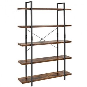 5-Tier Industrial Bookshelf 