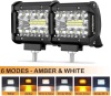 Set of 2 Auxbeam 4 Inch 60W Spot LED Pod Light Bar 6000lm Off Road Lights with Six Modes - Appear New 