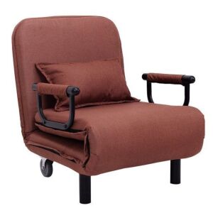 Convertible Folding Leisure Recliner Sofa Bed-Coffee