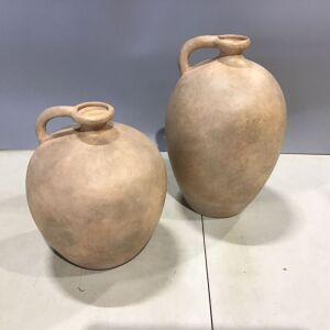 Lot of (2) Studio McGee Weathered Jug Vases 