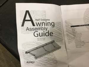 Aleko Retractable Half Cassette Patio Awning, Details Unknown - E-Comm Return, Condition Unknown