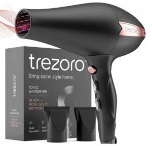 Trezoro Professional Blow Dryer, Black/Silver, New, Retail - $33.99