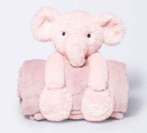 Case of (12) Cloud Island Pink Elephant Blanket and Plush Toy Set