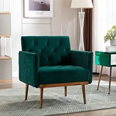 Amazon Item Num: 60015.00BGN : Modern Velvet  Accent  Chair - Green