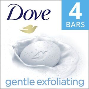 Case of (18) Dove Beauty Bar Gentle Exfoliating With Mild Cleanser, 4 Bars