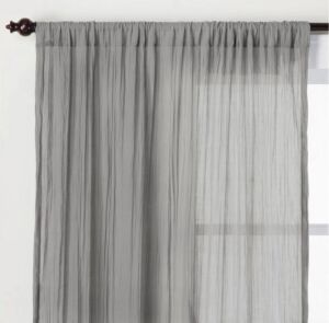 Case of (6) Opalhouse 1pc Sheer Crushed Curtain Panel