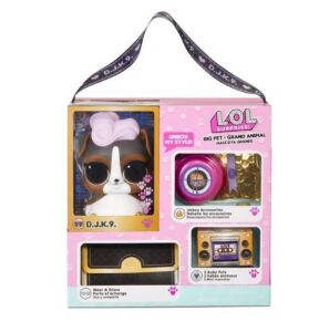 Lot of (3) L.O.L Surprise! Big Pet DJ K.9. Doll Playset, 15 Pieces