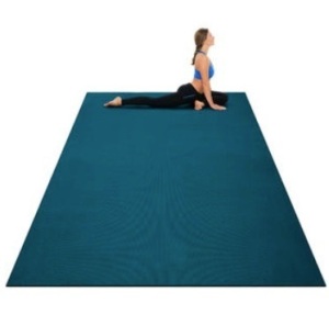  Large Yoga Mat 7' x 5' x 8 mm Thick Workout Mats for Home Gym Flooring Blue