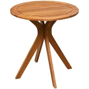 27" Outdoor Round Solid Wood Coffee Side Bistro Table HW63883