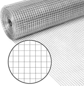 4x50ft Hardware Cloth 1/2in 19-Gauge Galvanized Wire Fence Mesh Roll for Chicken Coop