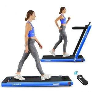 2 In 1 2.25 Hp Under Desk Electric Installation-Free Folding Treadmil With Bluetooth Speaker And Led Display